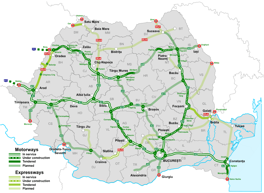 autostrăzi România